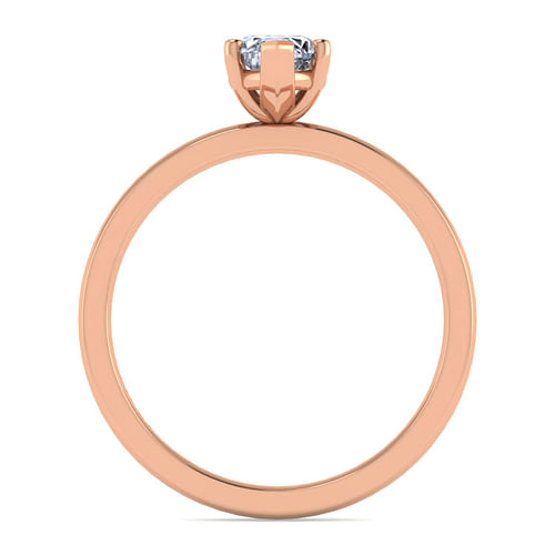 14K Rose Gold Marquise Diamond Engagement Ring