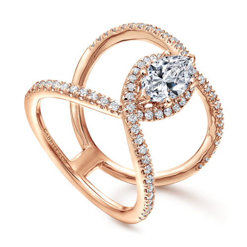 14K Rose Gold Marquise Halo Diamond Engagement Ring 14K Rose Gold Marquise Halo Diamond Engagement Ring