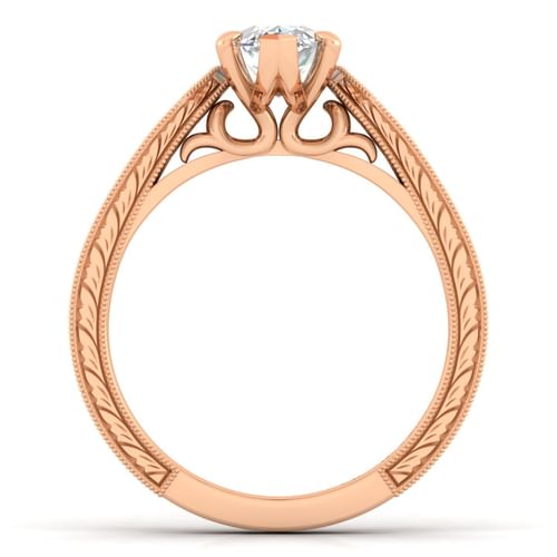 14K Rose Gold Marquise Shape Diamond Engagement Ring