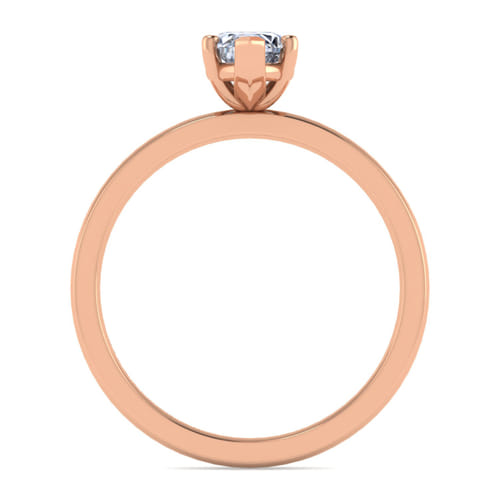 14K Rose Gold Marquise Shape Diamond Engagement Ring