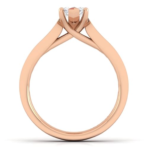 14K Rose Gold Marquise Shape Diamond Engagement Ring