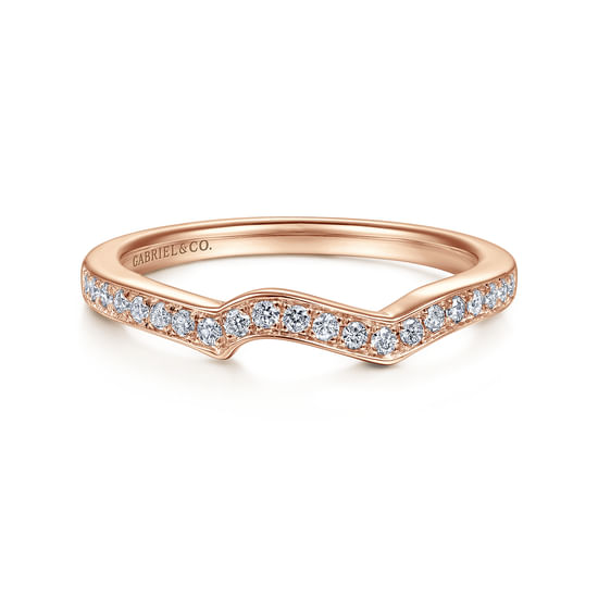 Gabriel - 14K Rose Gold Matching  Wedding Band