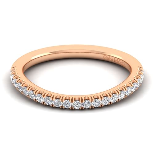 14K Rose Gold Matching Diamond Wedding Band