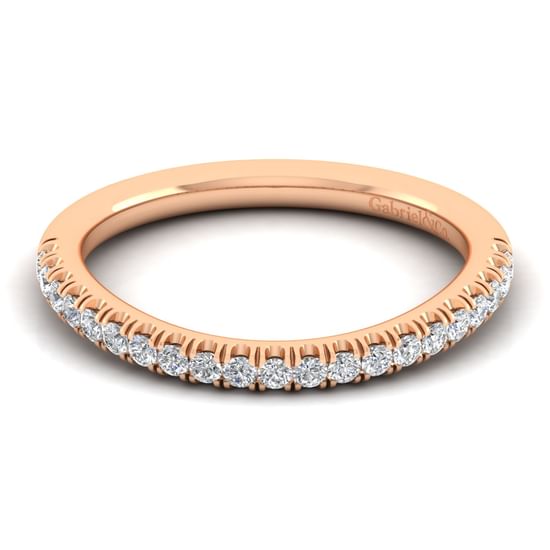Gabriel - 14K Rose Gold Matching Diamond Wedding Band