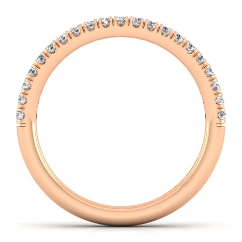 14K Rose Gold Matching Diamond Wedding Band