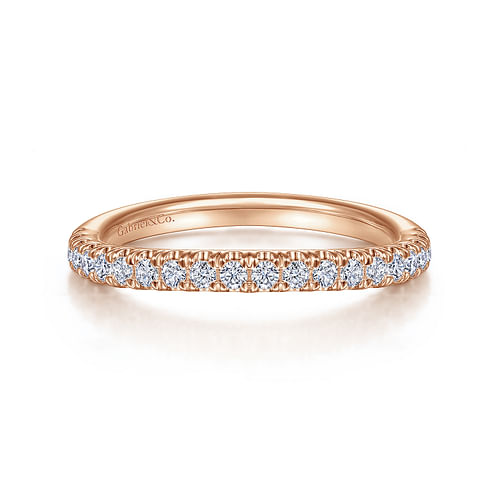 14K Rose Gold Matching Diamond Wedding Band