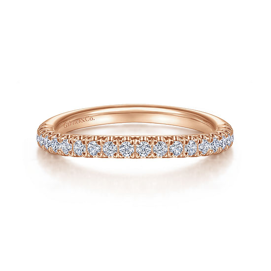 Gabriel - 14K Rose Gold Matching Diamond Wedding Band