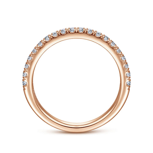 14K Rose Gold Matching Diamond Wedding Band