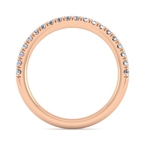 14K Rose Gold Matching Diamond Wedding Band