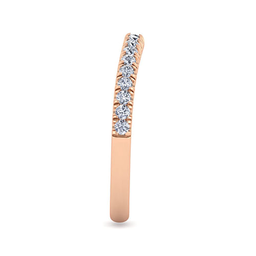 14K Rose Gold Matching Diamond Wedding Band