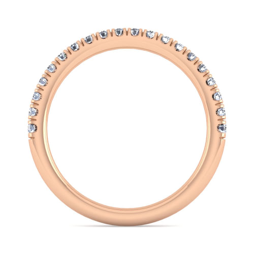 14K Rose Gold Matching Diamond Wedding Band