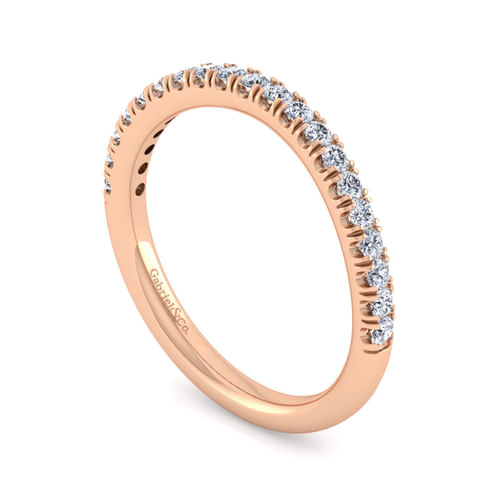 14K Rose Gold Matching Diamond Wedding Band