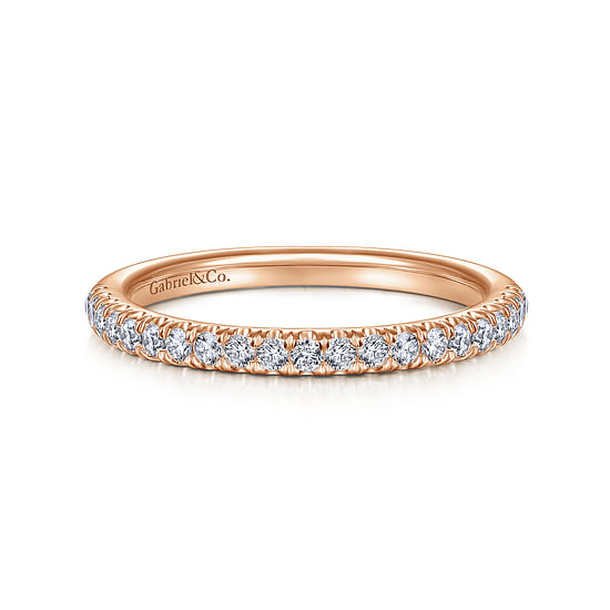 Gabriel - 14K Rose Gold Matching Diamond Wedding Band