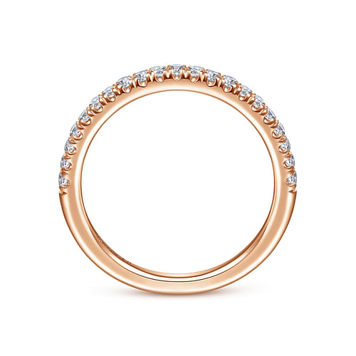 14K Rose Gold Matching Diamond Wedding Band