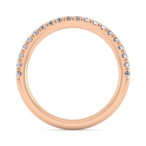 14K Rose Gold Matching Diamond Wedding Band