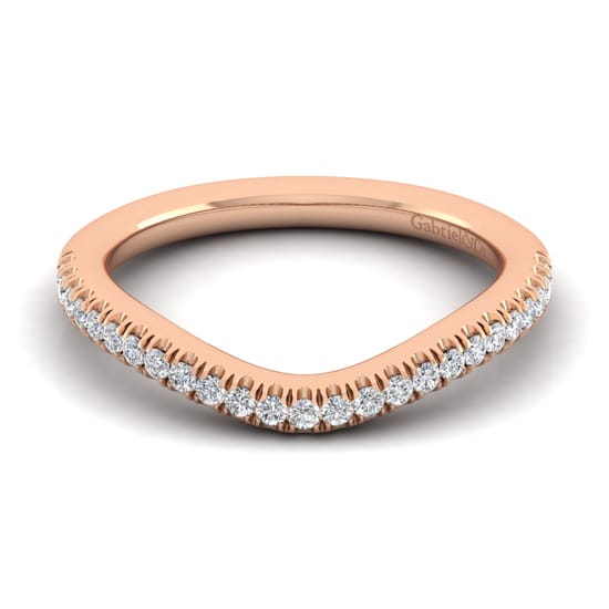 Gabriel - 14K Rose Gold Matching Diamond Wedding Band