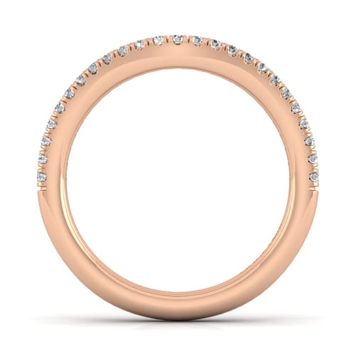 14K Rose Gold Matching Diamond Wedding Band