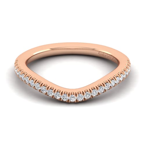 14K Rose Gold Matching Diamond Wedding Band 14K Rose Gold Matching Diamond Wedding Band