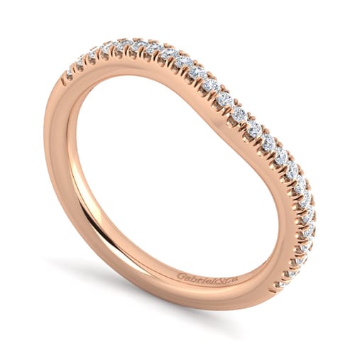 14K Rose Gold Matching Diamond Wedding Band 14K Rose Gold Matching Diamond Wedding Band