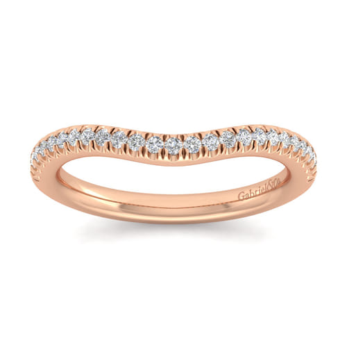 14K Rose Gold Matching Diamond Wedding Band 14K Rose Gold Matching Diamond Wedding Band