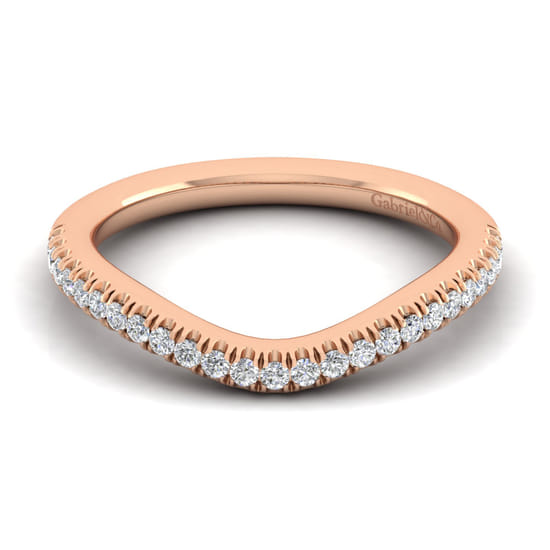 Gabriel - 14K Rose Gold Matching Diamond Wedding Band