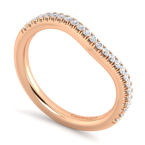 14K Rose Gold Matching Diamond Wedding Band 14K Rose Gold Matching Diamond Wedding Band