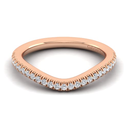 14K Rose Gold Matching Diamond Wedding Band