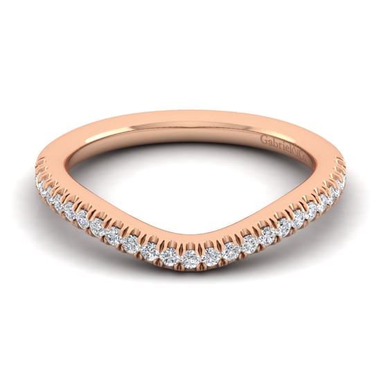 Gabriel - 14K Rose Gold Matching Diamond Wedding Band