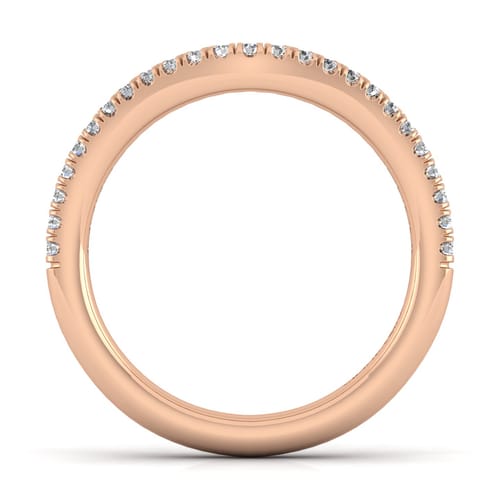 14K Rose Gold Matching Diamond Wedding Band