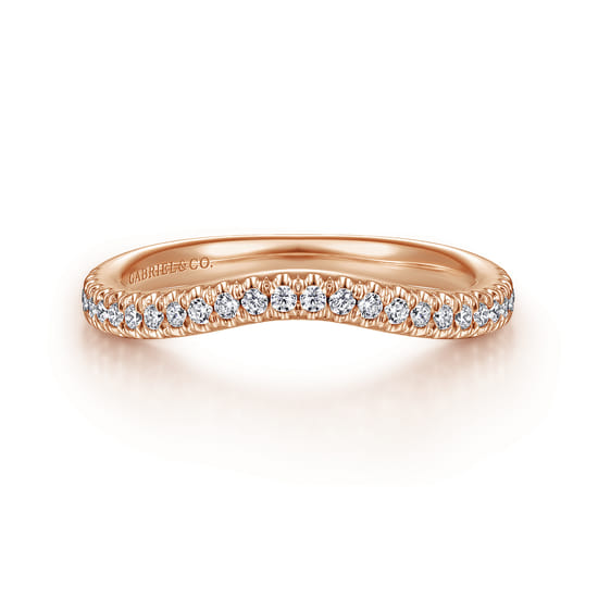 Gabriel - 14K Rose Gold Matching Diamond Wedding Band