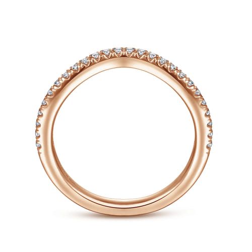 14K Rose Gold Matching Diamond Wedding Band