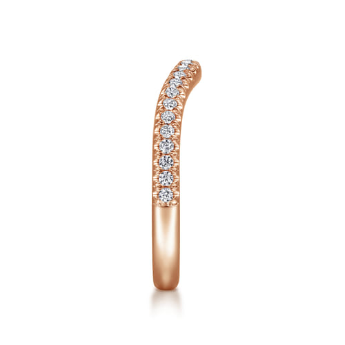 14K Rose Gold Matching Diamond Wedding Band