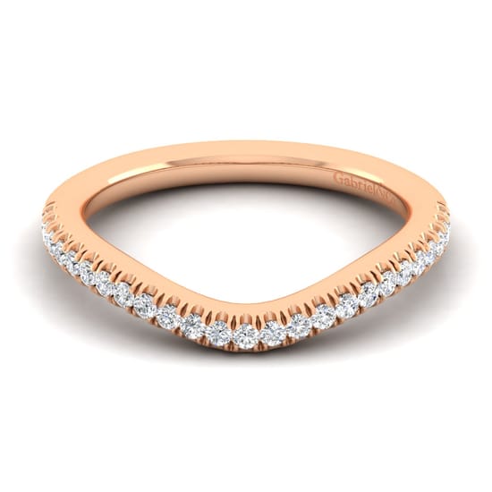 Gabriel - 14K Rose Gold Matching Diamond Wedding Band
