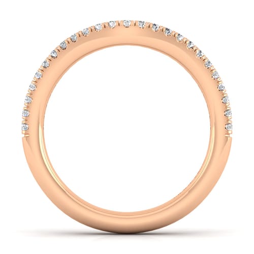 14K Rose Gold Matching Diamond Wedding Band