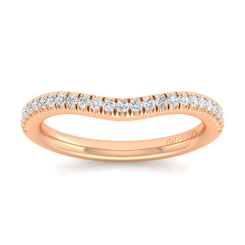 14K Rose Gold Matching Diamond Wedding Band