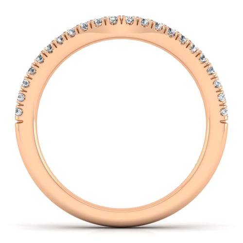 14K Rose Gold Matching Diamond Wedding Band