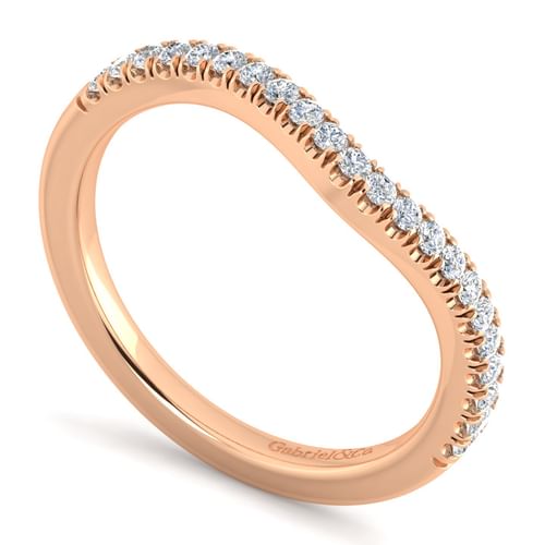 14K Rose Gold Matching Diamond Wedding Band