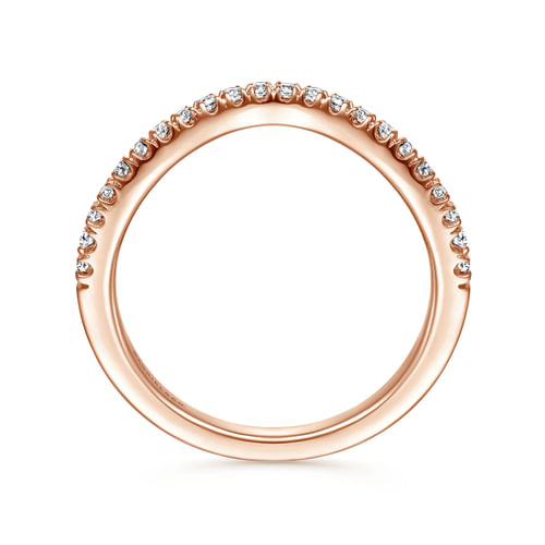 14K Rose Gold Matching Diamond Wedding Band