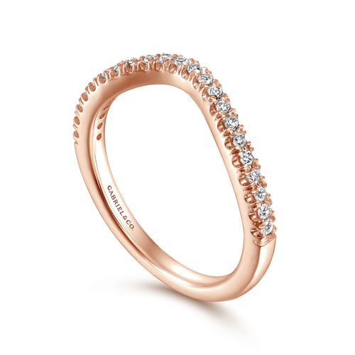 14K Rose Gold Matching Diamond Wedding Band