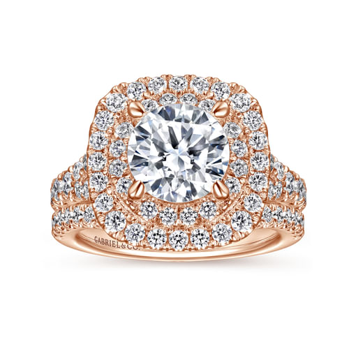 14K Rose Gold Matching Diamond Wedding Band