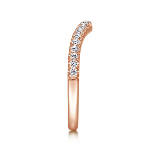 14K Rose Gold Matching Diamond Wedding Band