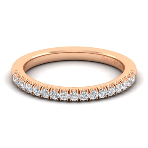 14K Rose Gold Matching Diamond Wedding Band