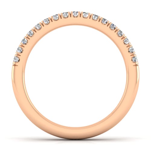 14K Rose Gold Matching Diamond Wedding Band