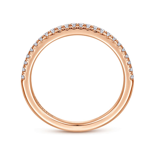 14K Rose Gold Matching Diamond Wedding Band