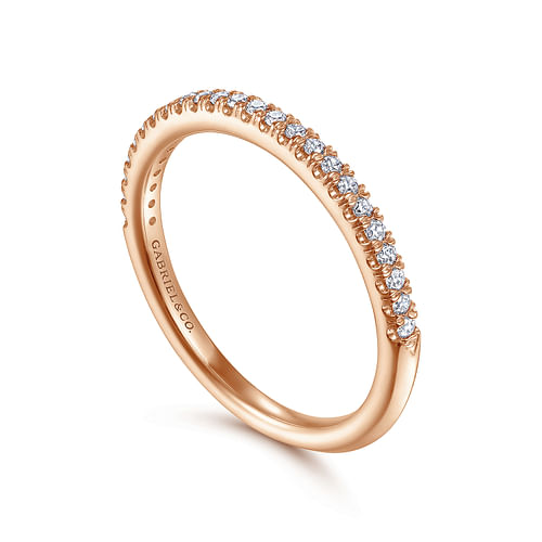 14K Rose Gold Matching Diamond Wedding Band