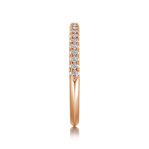 14K Rose Gold Matching Diamond Wedding Band