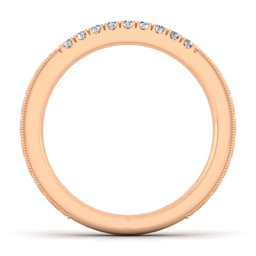 14K Rose Gold Matching Diamond Wedding Band