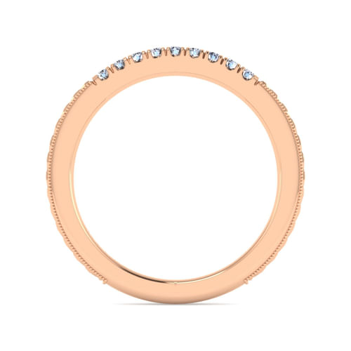 14K Rose Gold Matching Diamond Wedding Band