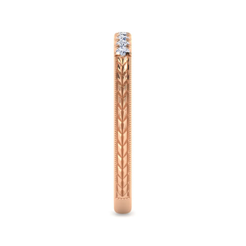 14K Rose Gold Matching Diamond Wedding Band