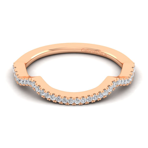 14K Rose Gold Matching Diamond Wedding Band